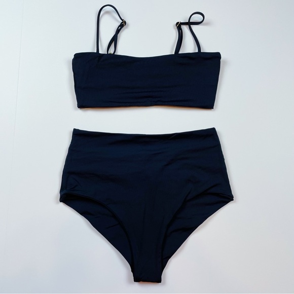 L*SPACE Portia Rebel Reversible Striped High Waisted Bikini Set - Picture 4 of 4